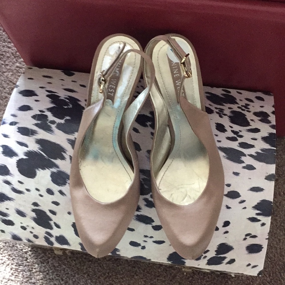 Nine West Satin Platform Heels 👠